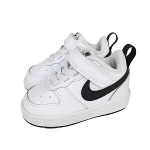 Nike Court Borough Low Top 2 Toddler 3 Sneakers White Black Basketball Running